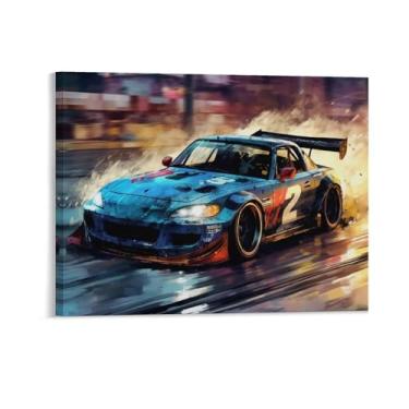 Imagem de HouLaiZhe Pintura a Óleo Arte Jdm S2000 Cartazes de Carro Esportivo Tela Estética Decoração de Parede Pintura de Parede Impressões Sala de Galeria Decoração de Parede para Quarto Sala de Estar