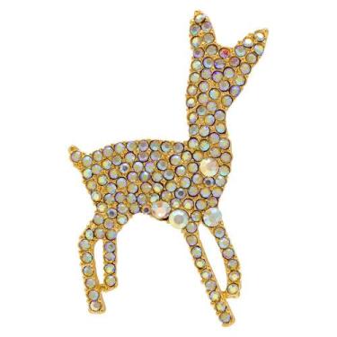 Imagem de Broche Strass Cervo BRG0071 - Akasaki, Dourado