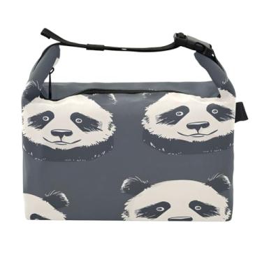 Imagem de Lancheira para mulheres, homens, lancheira isolada, reutilizável, lancheira para escritório, piquenique, atividades ao ar livre, panda