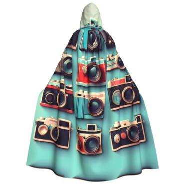Imagem de SKKNT Retro Cool Camera Collection Print Unisex Hooded Cloak Costume Women Men Vampire Halloween Cosplay Carnival Theme Party