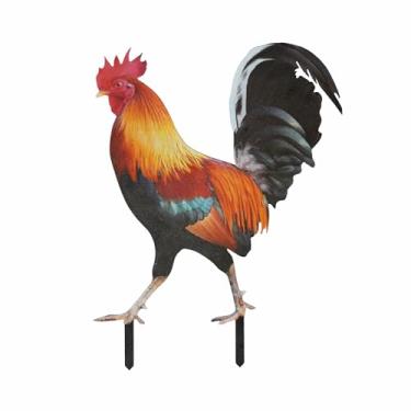 Imagem de HONGCHU Decorações de cemitério para sepultura, decoração de galinha grande decorações de túmulo para cemitério (decoração de frango grande, 1 pacote)