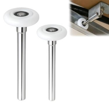 Imagem de Pacote com 2, haste de 10 cm, rolo de porta de garagem de grau comercial de nylon 7,6 cm, silencioso/durável e de alta carga, use rolamentos de precisão de vedação dupla 6201ZZ