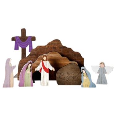 Imagem de Conjunto Presépio de Natal | Enfeites De Do Túmulo De Jesus,Presépio De Mesa De Do Túmulo De Jesus Cristão,Para Bandeira Prateleira Mesa De Cabeceira Igreja Família Festas Feriados