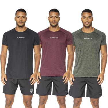 Imagem de Kit 3 Camisetas Dry Alpha Co Masculina-Masculino