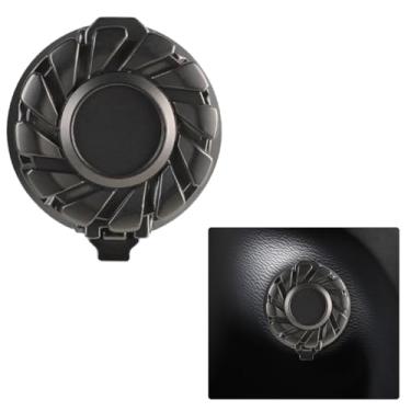 Imagem de DUSCOKE Capa de botão de parada de partida do motor de carro, adesivo protetor de botão de pressão para iniciar de liga de zinco, anel de decoração de interruptor de ignição anti-arranhões, acessório