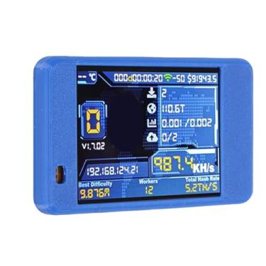 Imagem de Asixxsix Bitcoin Miner, ESP32 DOWD V3 WiFi MCU Com Tela Sensível Ao Toque de 2,8 Polegadas, Suporta BLE e Controle Remoto, Taxa de Hash de 1060 KH/s, para Modo de Loteria Aleatória de (Azul)