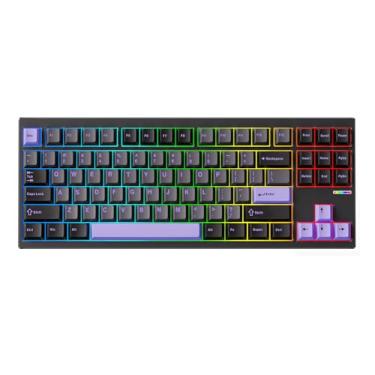 Imagem de MCHOSE GX87 Pro Teclado mecânico personalizado de alumínio para jogos com capa de desmontagem rápida, preto