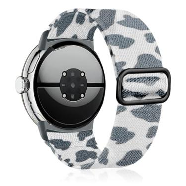 Imagem de Zspoly Pulseira de nylon compatível com Google Pixel Watch 1/2/3/4 (41 mm), pulseiras elásticas ajustáveis de substituição para Pixel Watch 4 masculino/feminino