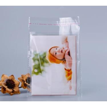 Imagem de 100 peças transparentes OPP-Bag Embalagem de roupas sacos autoadesivos Ziplock Embalagem transparente para roupas e acessórios Doggy 100 peças, Transparente, 5 espessuras, 3.94"x 7.87"x5mil(10x20cm
