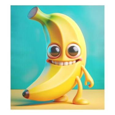 Imagem de Adesivo magnético engraçado banana fofo para lava-louças, adesivo magnético para lava-louças, adesivo de geladeira, 58 cm L x 66 cm A