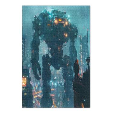 Imagem de Quebra-cabeça gigante da família guerreiro mecânico com letras nas costas para adultos 1000 peças