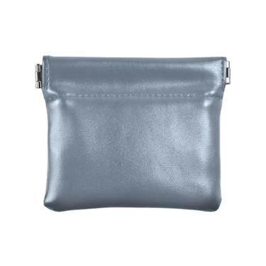 Imagem de Bolsa feminina verde limão bolsa de couro PU pequena bolsa de troco, carteira para chaves e bolsa de moedas feminina, Cinza ardósia claro, one size, Minimalista moderno