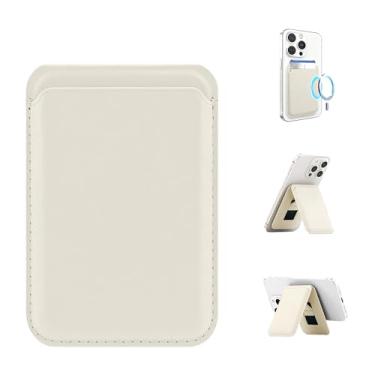 Imagem de ETOFIXEE Carteira MagSafe, carteira magnética de couro para telefone com suporte ajustável, 1-3 porta-cartão de crédito magnético com bloqueio RFID para iPhone16 15 14 13 12 Pro Max Series Cases