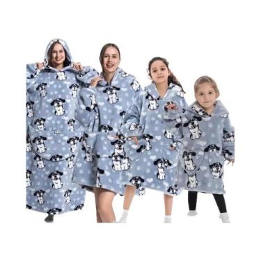 Imagem de Moletom Unissex Oversized De Fleece Com Mangas, Cobertor Gigante De Ha