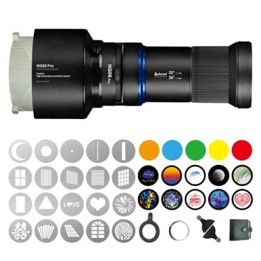 Imagem de Bussi MG06 Pro Optical Bowens Mount Snoot para luzes LED, lente 33° holofote para fotografia, com Amaran cob60xS/dS/150C/300C/LS300x, LSC300d II, Nanlite FS-300B/300C, suporte Bowens estendido