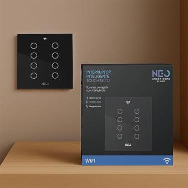 Imagem de Avant Neo Interruptor Inteligente Wi-Fi Preto 8 Botões 2.4 GHz Smart Touch Bivolt Compatível com Alexa, Google Home, Tuya Neutro Paralelo Virtual