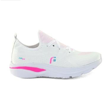 Imagem de Tênis Feminino Esportivo Slip On Jumper Academia Treino Confortável Leve Cano Baixo Sola Micro Expandido (Branco, BR, Adulto, Numérico, M, 39)