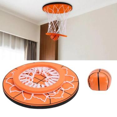 Imagem de Asixxsix Cesta de Basquete Interna Suspensa, Cesta de Basquete Portátil No Teto, Meta de Montada No Teto Com Rede e Bola para Crianças, Brinquedos de Natal