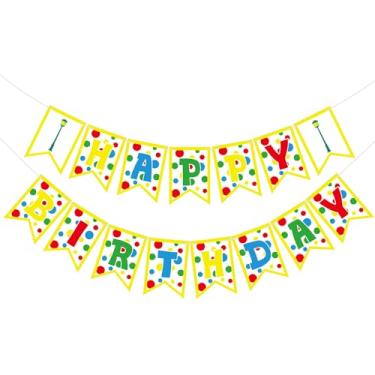 Imagem de VitalCozy Decoração de festa de aniversário monstro desenho animado feliz aniversário faixa pré-amarrada para crianças, meninas, meninos, evento temático monstro chá de bebê festa pano de fundo para