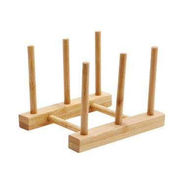 Imagem de Escorredor De Louça De Madeira Para Cozinha, Organizador De Armazename