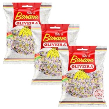 Imagem de Bala Banana Oliveira Mastigavel Kit 3 Pacotes 1,5kg Kits na Web