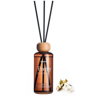 Imagem de M&SENSE Difusor de palheta de flor de laranjeira: fórmula atualizada conjunto de aromas não tóxicos de 186 ml com bastões, presentes de óleo essencial natural de longa duração para casa, quarto