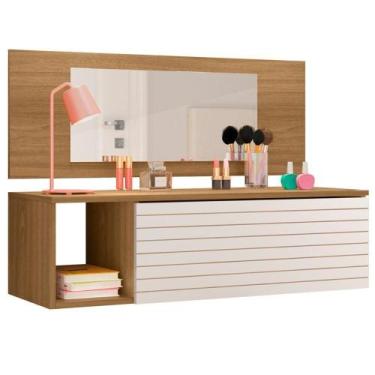 Imagem de Penteadeira Suspensa Com Espelho 8400 Nature Branco Plla Nature Branco