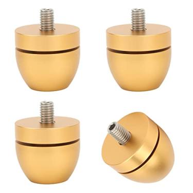 Imagem de Cryfokt Pés de Suporte de Isolamento de Alto-falante Almofadas à Prova de Choque para Melhor Qualidade de Som Audiófilos Material de Liga de Alumínio Conjunto de 4 para Reprodutor de Amplificador