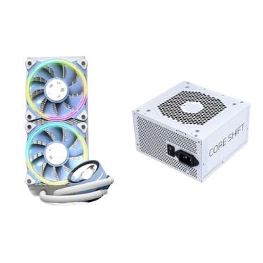 Imagem de Radiador de CPU 240 resfriado a água ARGB12 CM Capa de computador 360 Ventoinha Bling (240 resfriamento de água 750W branco gelo)