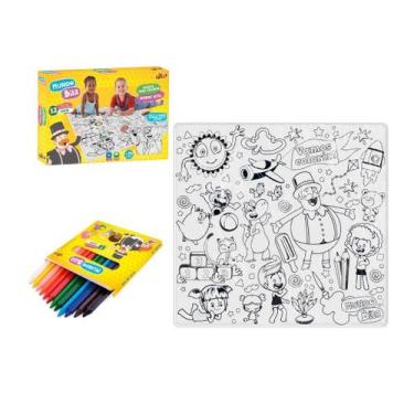 Imagem de Tapetes para colorir apagavel mundo bita com giz de cera fun - Fun Div