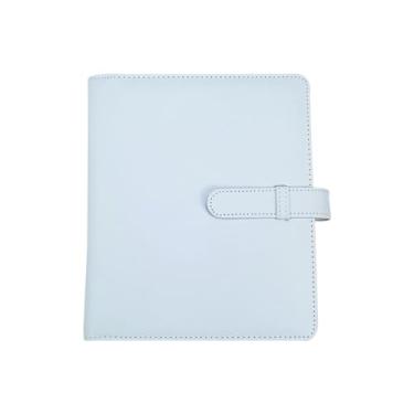 Imagem de ccHuDE 128 bolsos de couro de poliuretano para álbum de fotos, porta-fichário, álbuns de fotos, viagens, álbuns de fotos de casamento, família, álbum de fotos para aniversário, azul bebê