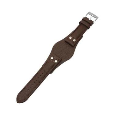 Imagem de Pulseira De Relógio Masculina Em Couro Genuíno 20mm 22mm Com Rebites P