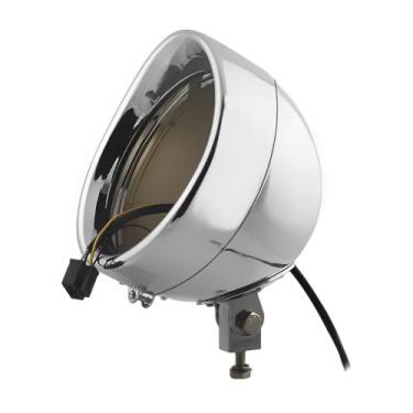 Imagem de Twinyan Viseira redonda de 17,78 cm para motocicleta serve para lentes LED de 17,8 cm ou bloco inferior de invólucro de farol de halogênio para Chopper Cafe Racer Bobber