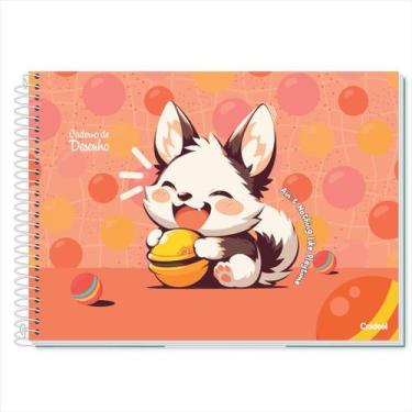Imagem de Caderno de desenho Credeal milimetrado lala pets 80 folhas