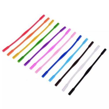 Imagem de Cordão Cordinha De Silicone Para Óculos Infantil 18cm Azul, Rosa