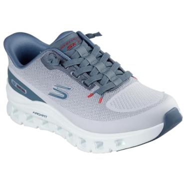 Imagem de Skechers Tênis masculino Arch Fit Glide-Step Pro Hands Free Slip-in, Cinza claro/azul, 44