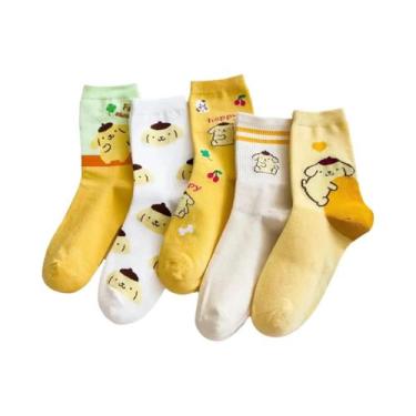 Imagem de Meias Esportivas Respiráveis De Comprimento Médio Para Meninas Sanrio 