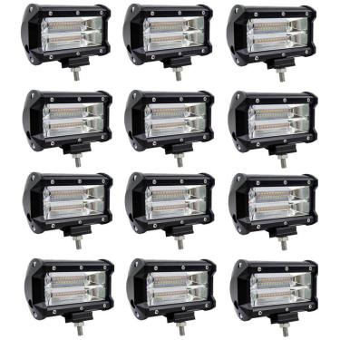 Imagem de 12 Farol De Milha Led 10~30V 6000K 6480Lm 72W 24 Leds X 3W Vpl-7343 -1005
