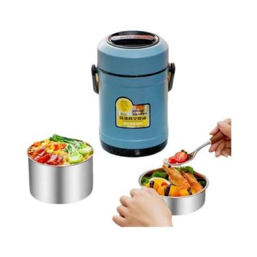 Imagem de Marmita Térmica De Aço Inoxidável De Grande Capacidade Com Múltiplas C