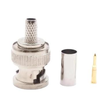 Imagem de Adaptador BNC RCA Macho Fêmea 10pcs Conector De Cabo Coaxial Conversor