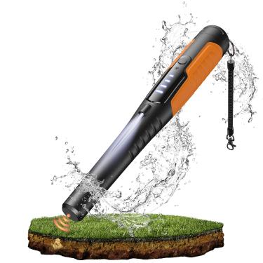 Imagem de Pinpointer detector de metal, 4 modos de busca de tesouro com visor LCD, varinha profissional à prova d'água portátil ponteiro, detector de metais para adultos, crianças - laranja