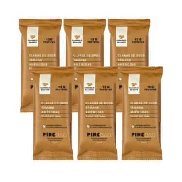 Imagem de Kit 6X: Barra de Proteína Caramelo Salgado Sem Açúcar Pincbar 50g