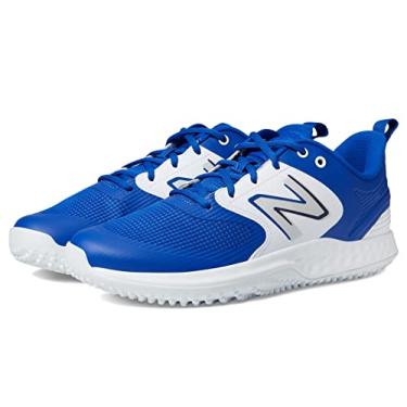 Imagem de New Balance Tênis de beisebol masculino Fresh Foam 3000 V6 Turf-Trainer, Azul royal/branco, 8
