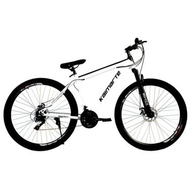 Imagem de Bicicleta Aro 29 Bike 21 Vel Marchas Everest Freio A Disco Quadro Alumínio Leve Resistente Cor Branco/preto - Wct Fitness