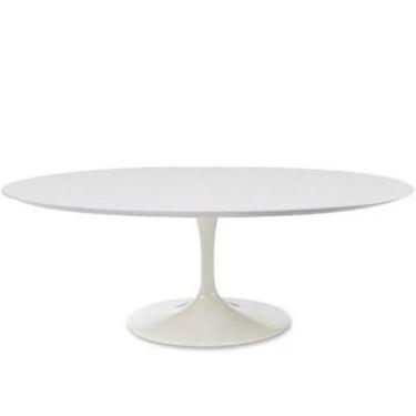 Imagem de Mesa de Jantar Tulipa Oval 137x90cm Laqueada Branco