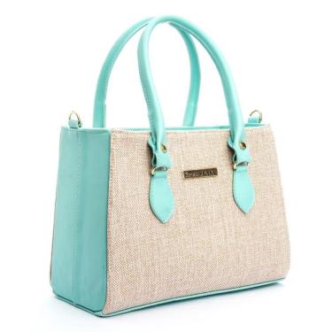 Imagem de Bolsa Feminina Fashion Média Transversal De Mão Azul