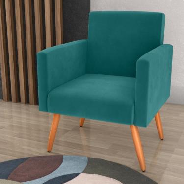 Imagem de Poltrona Para Decoração Sara Veludo Verde Menta