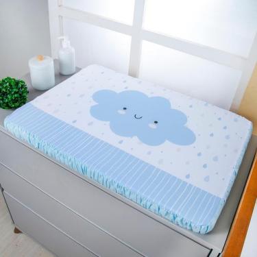 Imagem de Trocador Plastificado de Comoda para Bebe Menina 65cm x 45cm - Carinha