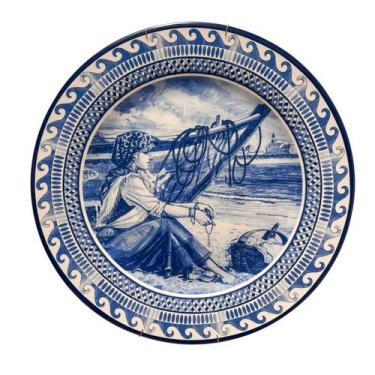 Imagem de Prato Decorativo Portugues Artesanal Luiz Salvador MOD 2 - Casa Raffae