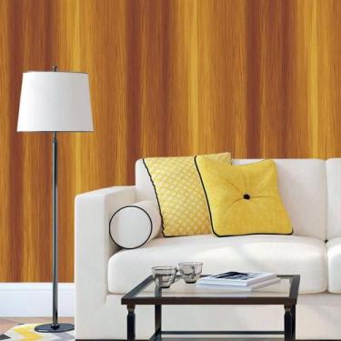 Imagem de Pape Parede Madeira Lâmina Angelim Autocolante Sala Quarto - LRP